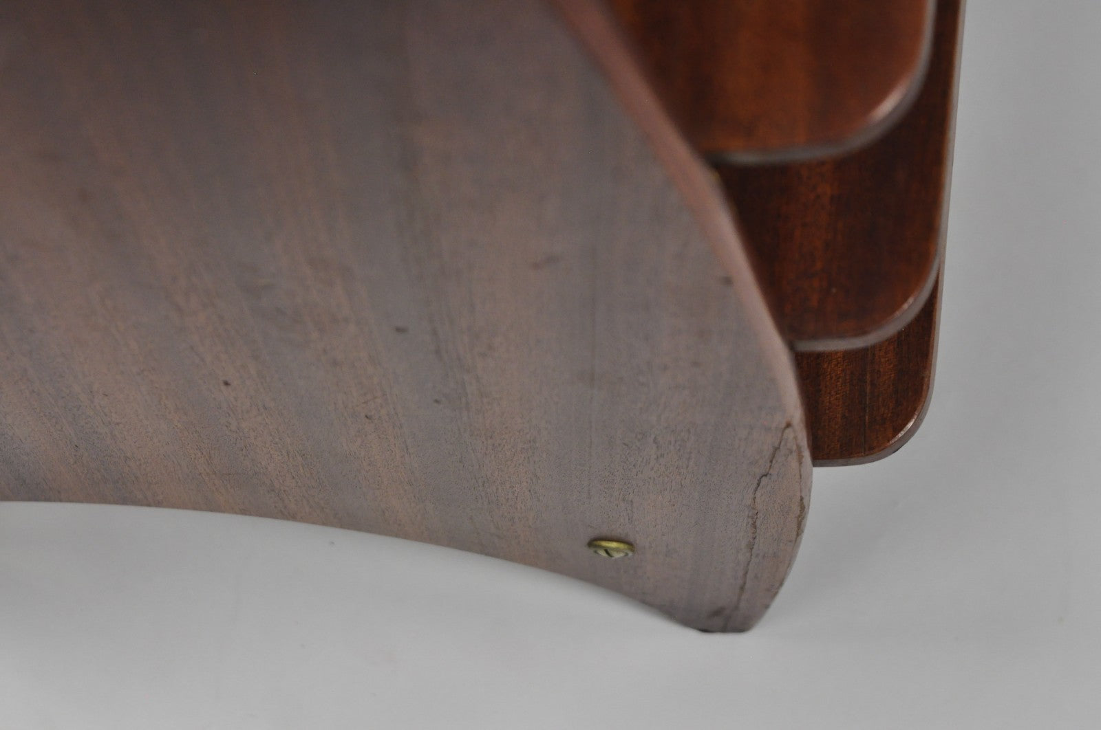 Mid Century Danish Modern Teak Wood Magazine Rack Book Stand Bookcase Side Table