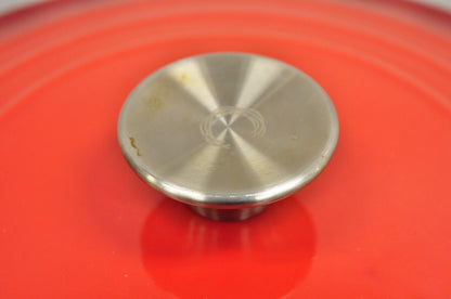 Crofton Red Lava Enamel Cast Iron Lidded Dutch Oven Pot 6 Qt