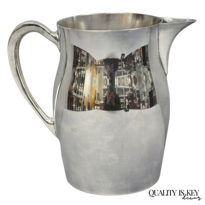 Vintage Bristol Silverplate by Poole B54 Silver Plated Bulbous Water Pitcher