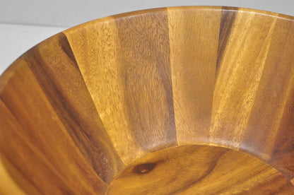 Vintage Bill.F BF Mid Century Modern Acacia Wood Salad Fruit Bowl