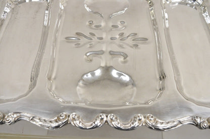 English Silver Mfg Co Victorian Silver Plated Meat Cutlery Serving Platter Tray