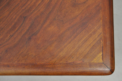 Vintage Mid Century Danish Modern Sculptural Walnut 1 Drawer Long Coffee Table