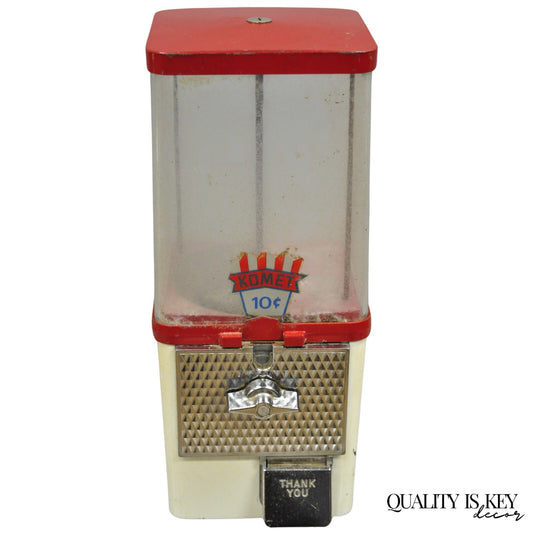 Vintage Komet King 10 Cent Vending Gumball Peanut Candy Machine Game Room Decor
