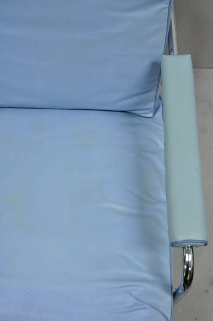 Vintage Gilbert Rohde for Troy Sunshade Art Deco Easy Chair Blue Lounge Chair