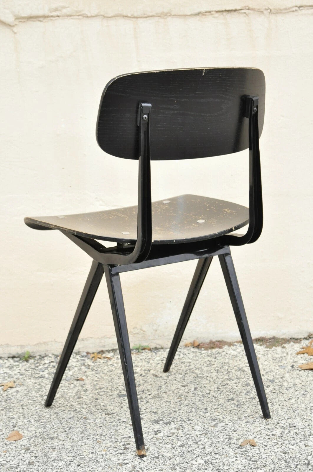 Industry West Madewell Industrial School Side Chair Black Metal Frame - Set of 6