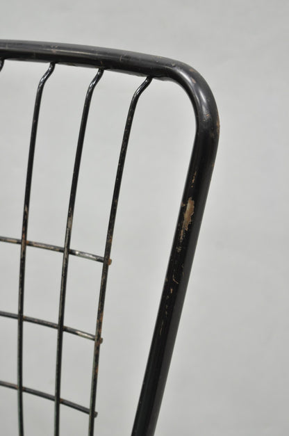 Vintage Daystrom Mid Century Modern Black Metal Kitchen Dining Chairs, Set of 6