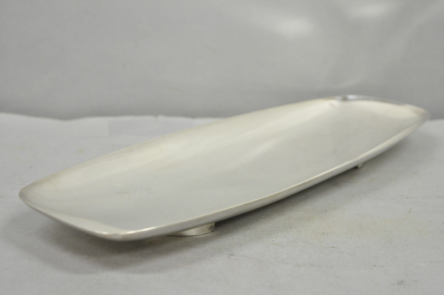 Vintage Mid Century Modern FB Rogers 529 Silver Plated Narrow Trinket Dish Pair