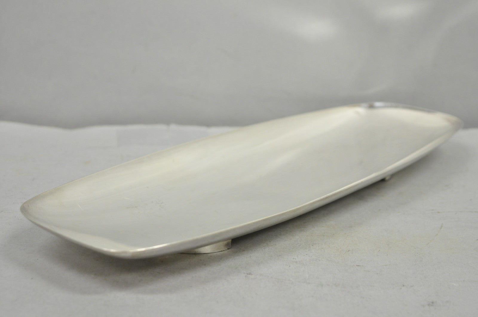 Vintage Mid Century Modern FB Rogers 529 Silver Plated Narrow Trinket Dish Pair