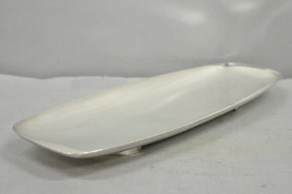 Vintage Mid Century Modern FB Rogers 529 Silver Plated Narrow Trinket Dish Pair