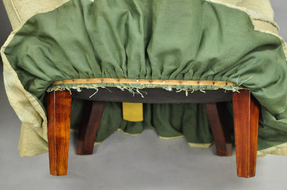 Antique French Hollywood Regency Asymmetrical Sculptural Club Chairs - a Pair