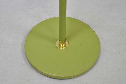 Vintage Mid Century Modern Avocado Green Adjustable Flying Saucer Floor Lamp