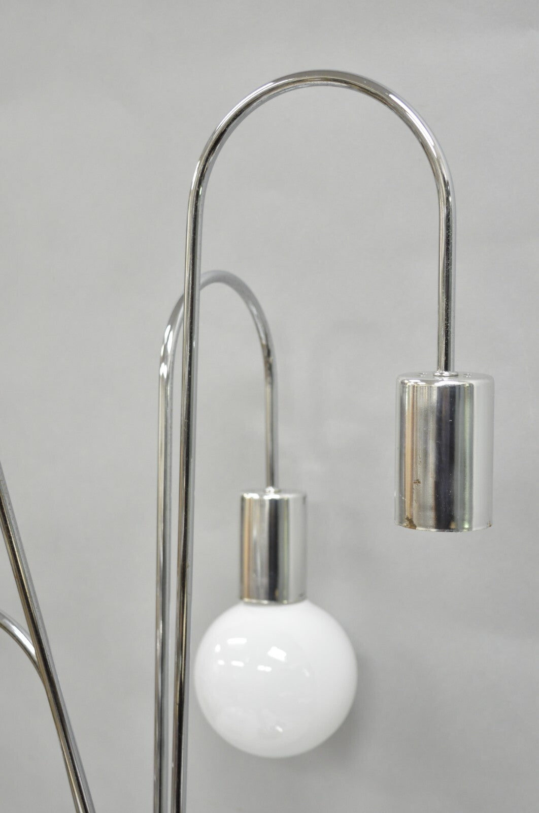 Vintage Mid Century Modern Chrome Space Age 5 Light Sculptural Table Lamp