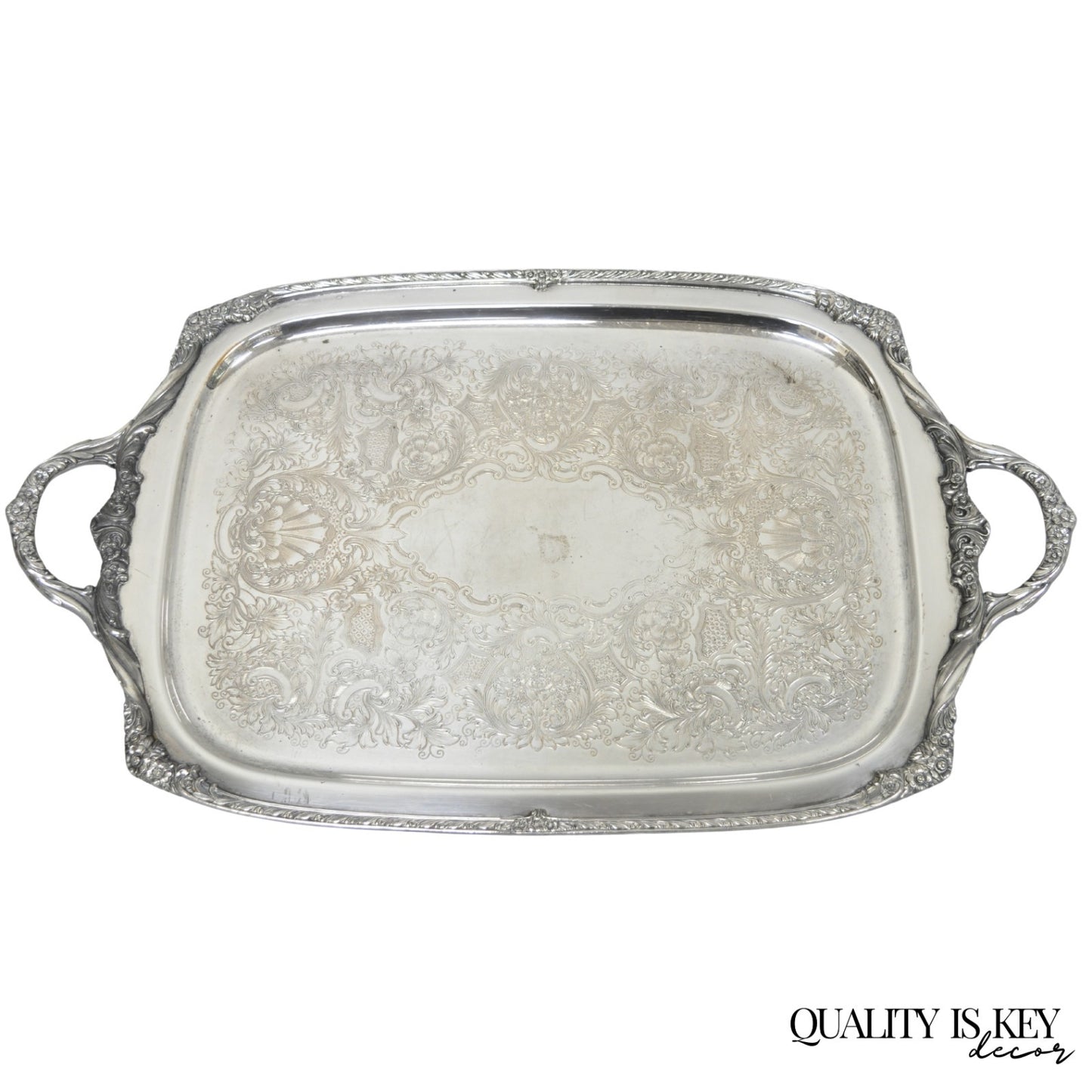 Vintage 1847 Rogers Bros Heritage 9492 Large Silver Plated Serving Platter Tray