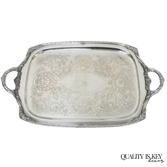 Vintage 1847 Rogers Bros Heritage 9492 Large Silver Plated Serving Platter Tray