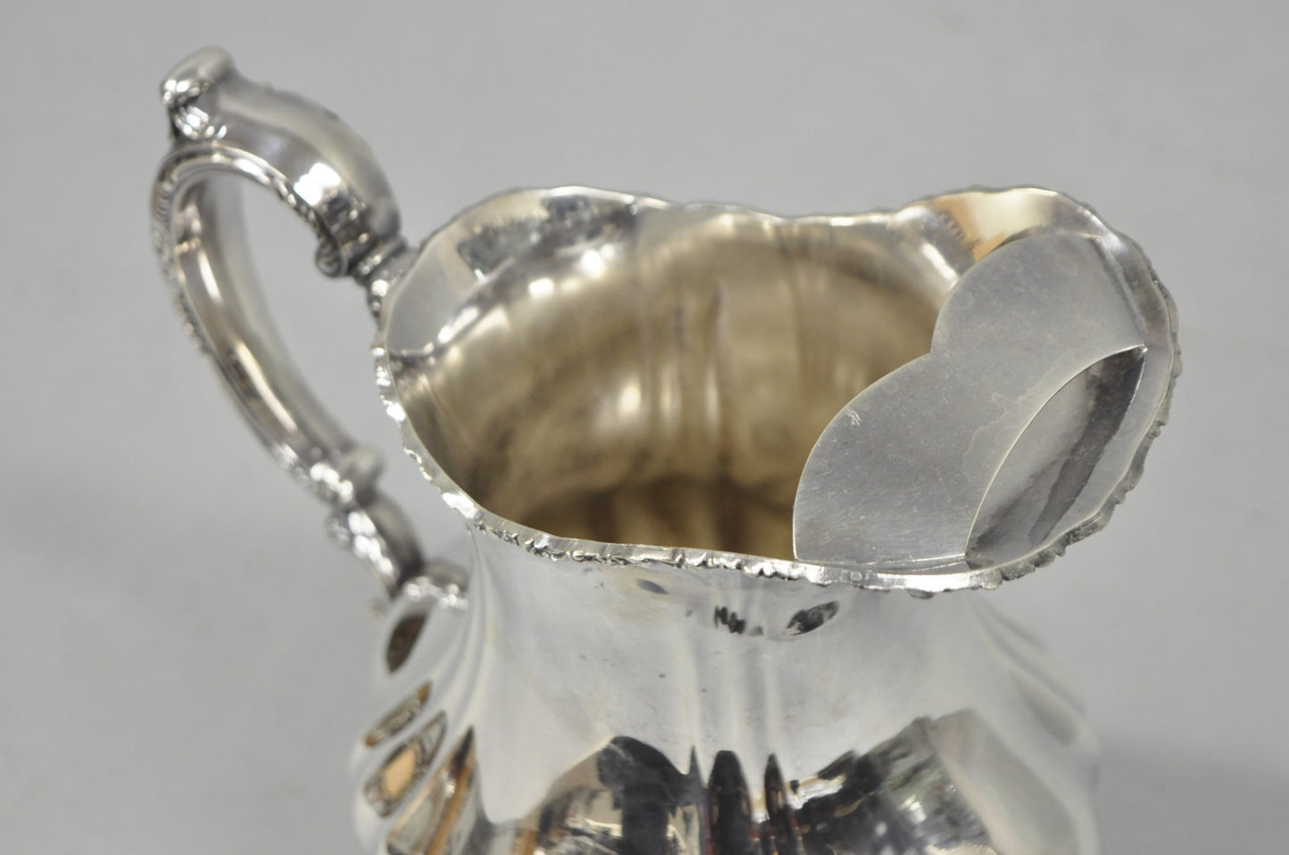 Vintage Lancaster Rose by Poole Victorian Silver Plated Bulbous Water Pitcher