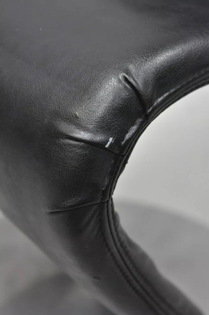Vintage Verner Panton 1-2-3 System Fritz Hansen Mid Century Black Dining Chair