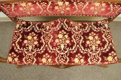 Vintage Italian Renaissance Style Double Curule X-Frame Settee Savonarola Bench