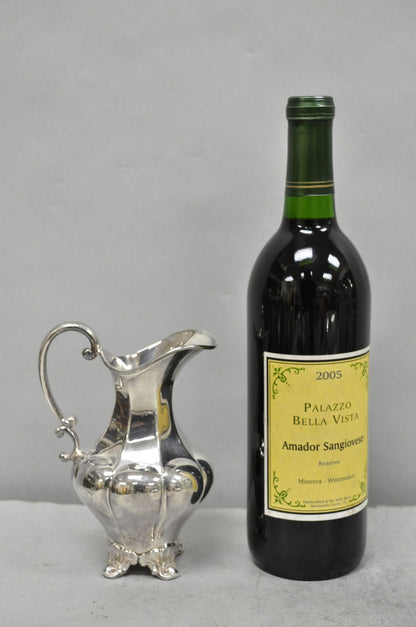 Vintage Victorian Silver Plated Bulbous Footed Tea Coffee Creamer Pot