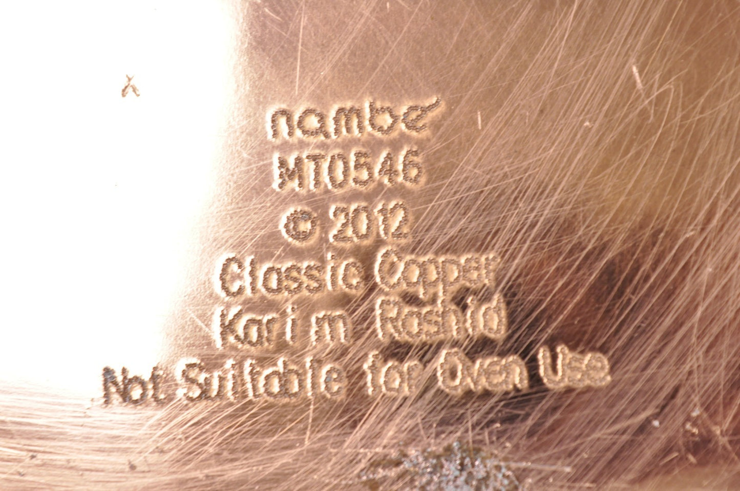 Nambe MT0546 Karim Rashid Modernist Mixed Metal Copper Snail Scroll Tray Bowl