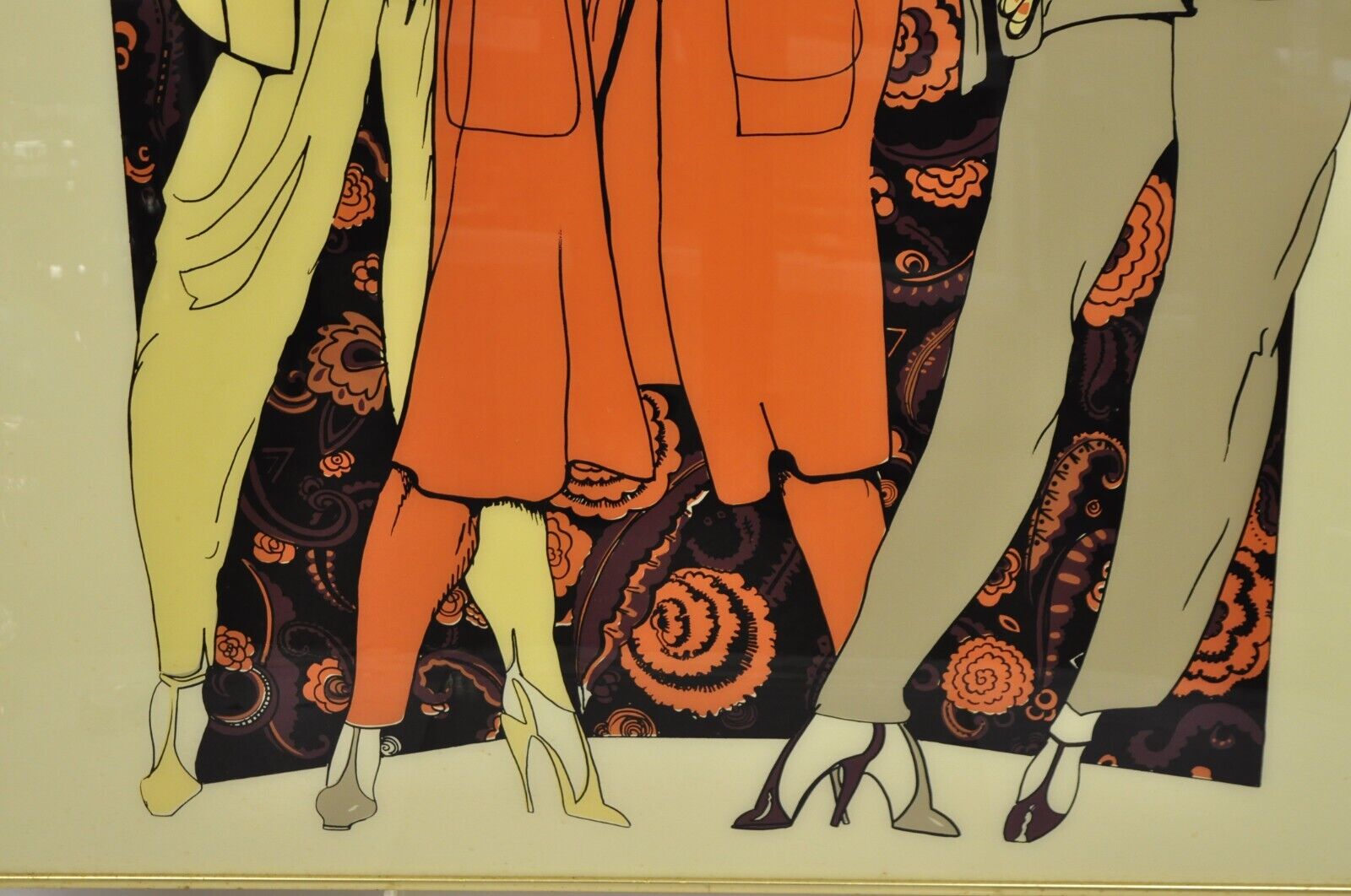 Large Vintage 1975 Polycast Acrylic Vogue Womens Fashion Retro Wall Art