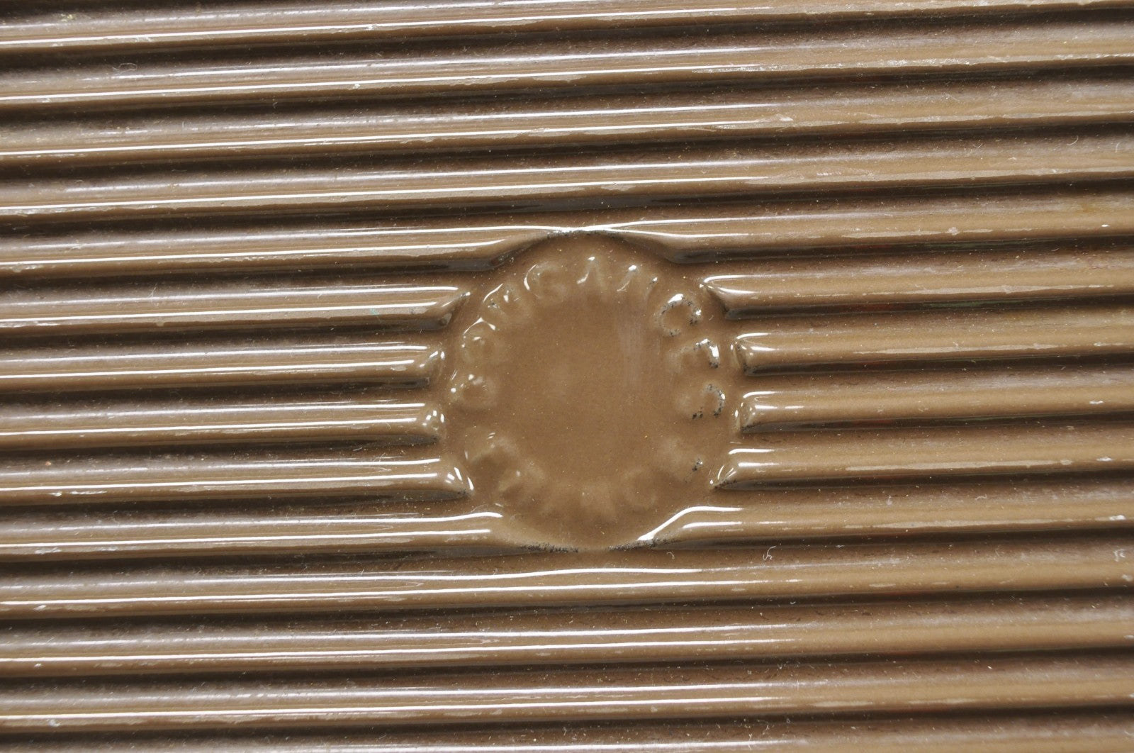 Vintage Cousances France Enameled Cast Iron Dutch Oven Pot Chocolate Brown # 22