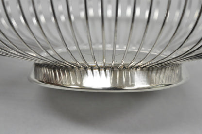 Vintage Mid Century Modern Eales Italy Silver Plated Wire Fruit Bread Basket