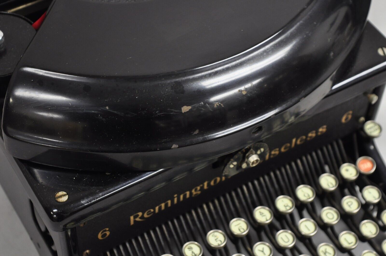 Antique 1930s Remington Noiseless Model 6 Black Typewriter