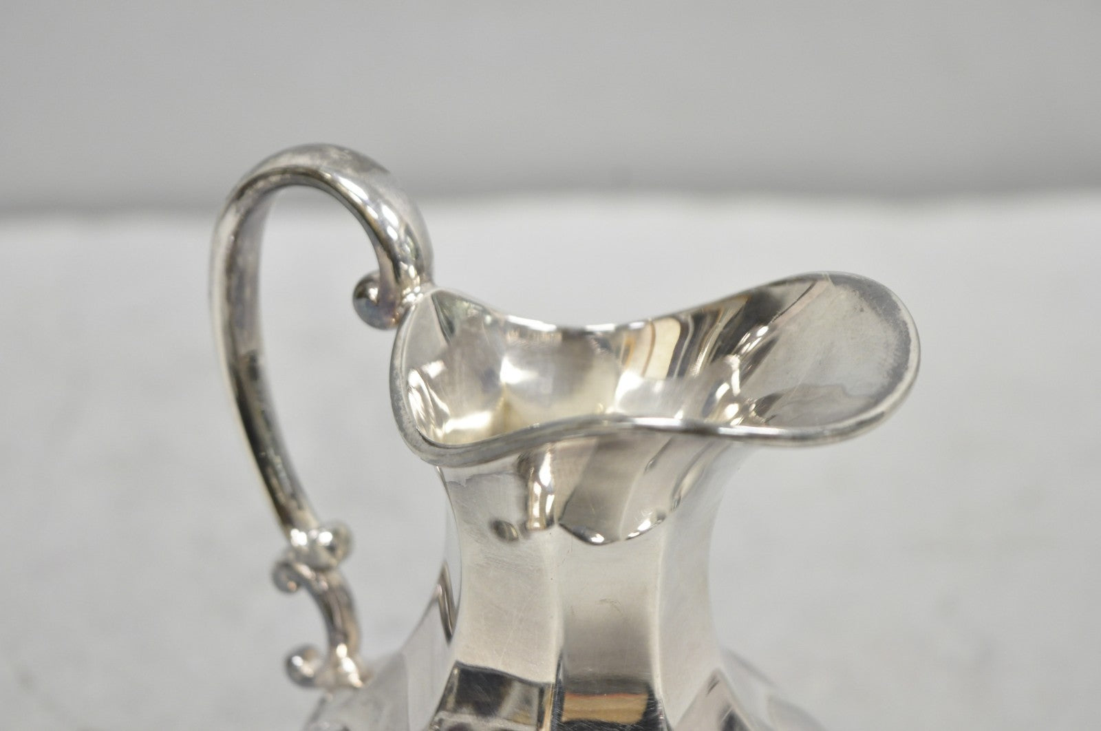 Vintage Victorian Silver Plated Bulbous Footed Tea Coffee Creamer Pot