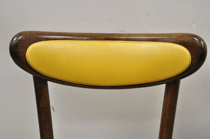 Vintage GAR Products Yellow Bentwood Ice Cream Parlor Dining Side Chair - a Pair