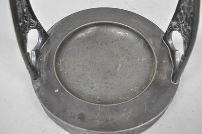 Antique English Victorian Silver Plated Tilting Coffee Pot on Stand w/ Engraving