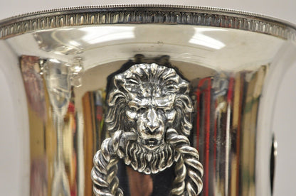 Vintage English Regency Lion Head Champagne Chiller Ice Bucket 1971 Skeet Award