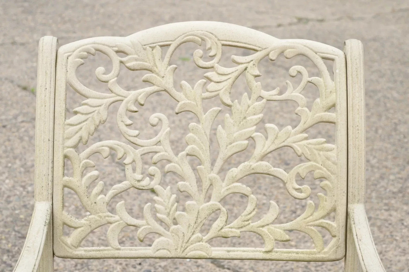 Cast Aluminum Leafy Scroll Outdoor Patio Dining Arm Chairs - Set of 4