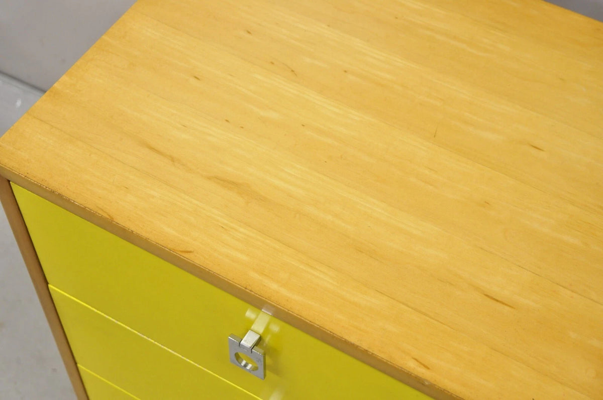 Jack Cartwright for Founders Mid Century Modern Yellow Maple Nightstand Chest