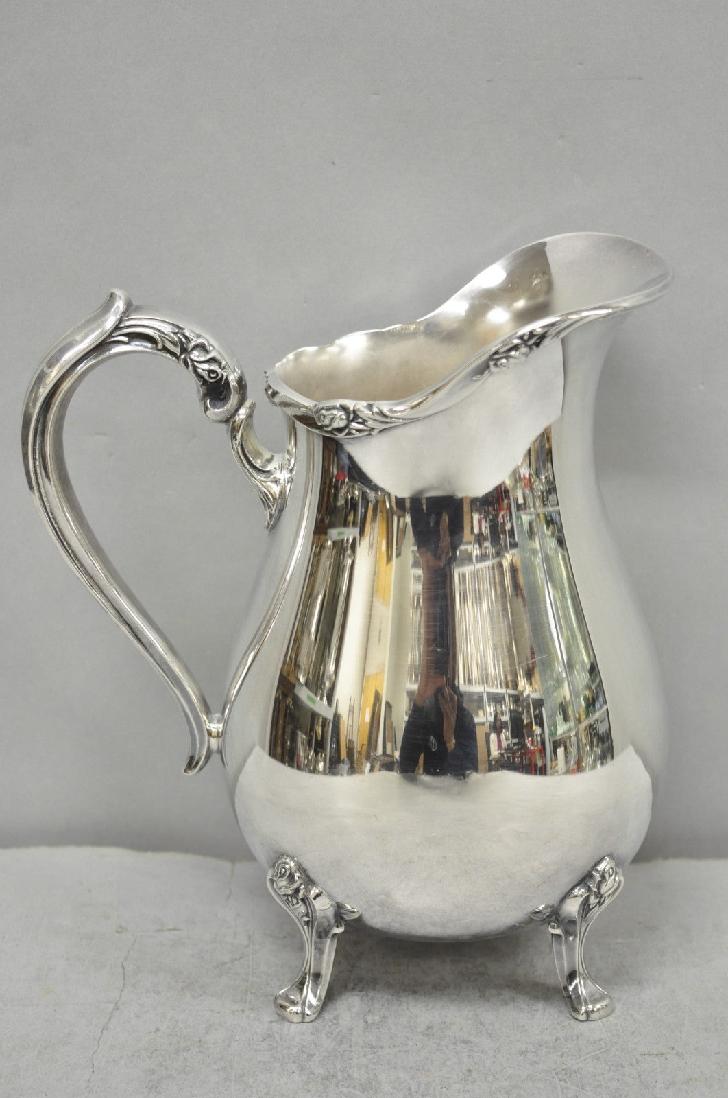 Vintage Webster Wilcox "Sylvia" Silver Plated Bulbous Footed Water Pitcher