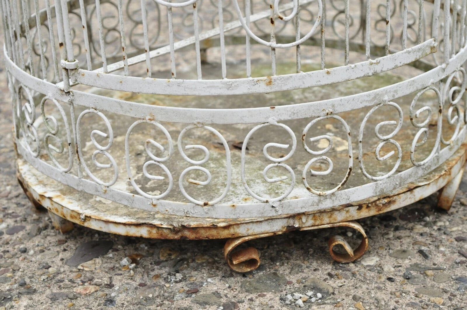 Vintage Victorian Style Scrolling Wrought Iron Metal 58" Birdcage Garden Decor