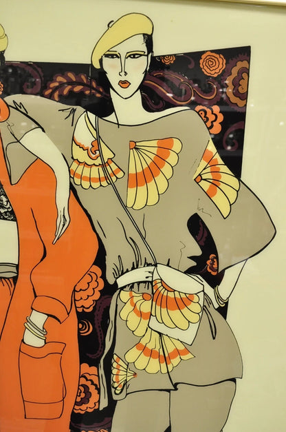 Vintage 1975 Polycast Acrylic Large Vogue Women's Fashion Retro Wall Art