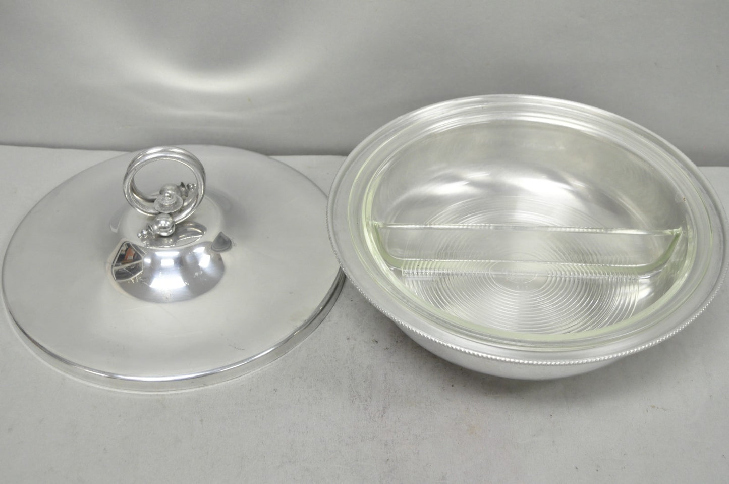 Vintage BW Buenilum Silver Plated Aluminum Art Nouveau Covered Serving Dish