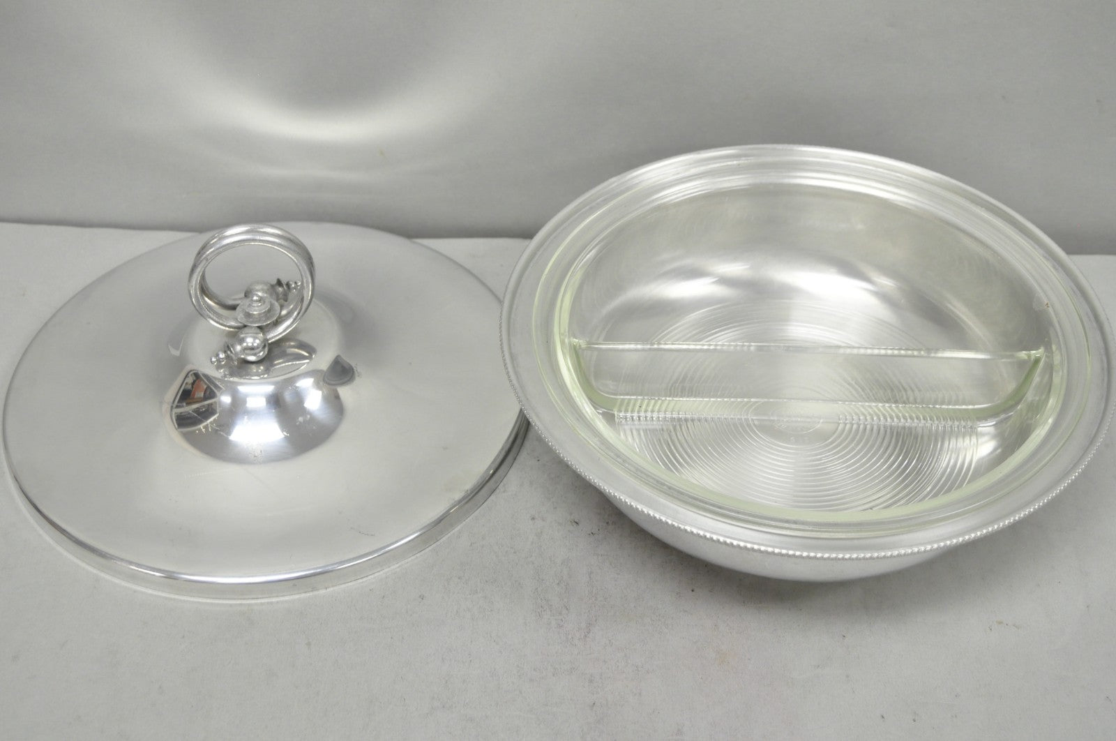 Vintage BW Buenilum Silver Plated Aluminum Art Nouveau Covered Serving Dish