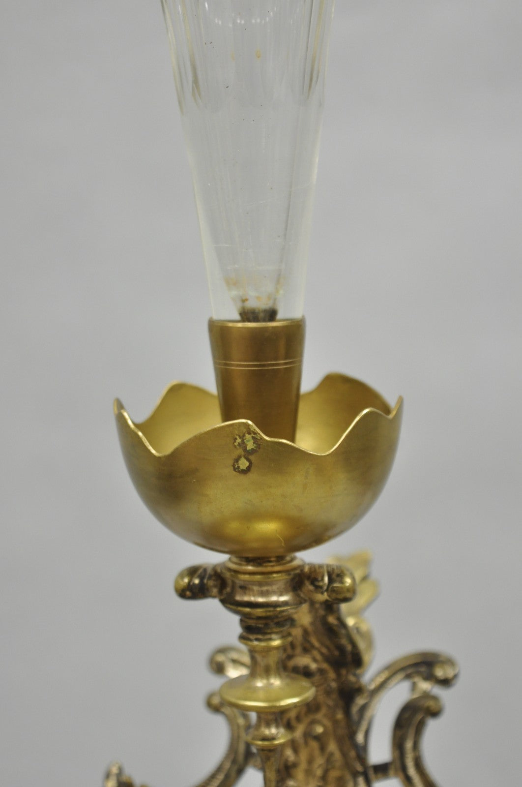 Antique French Louis XV Style Rococo Figural Bronze Cherub Centerpiece Epergne