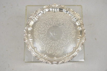 Vintage EPCA Silverplate by Poole 3216 Round Salver Platter Tray - Engraved