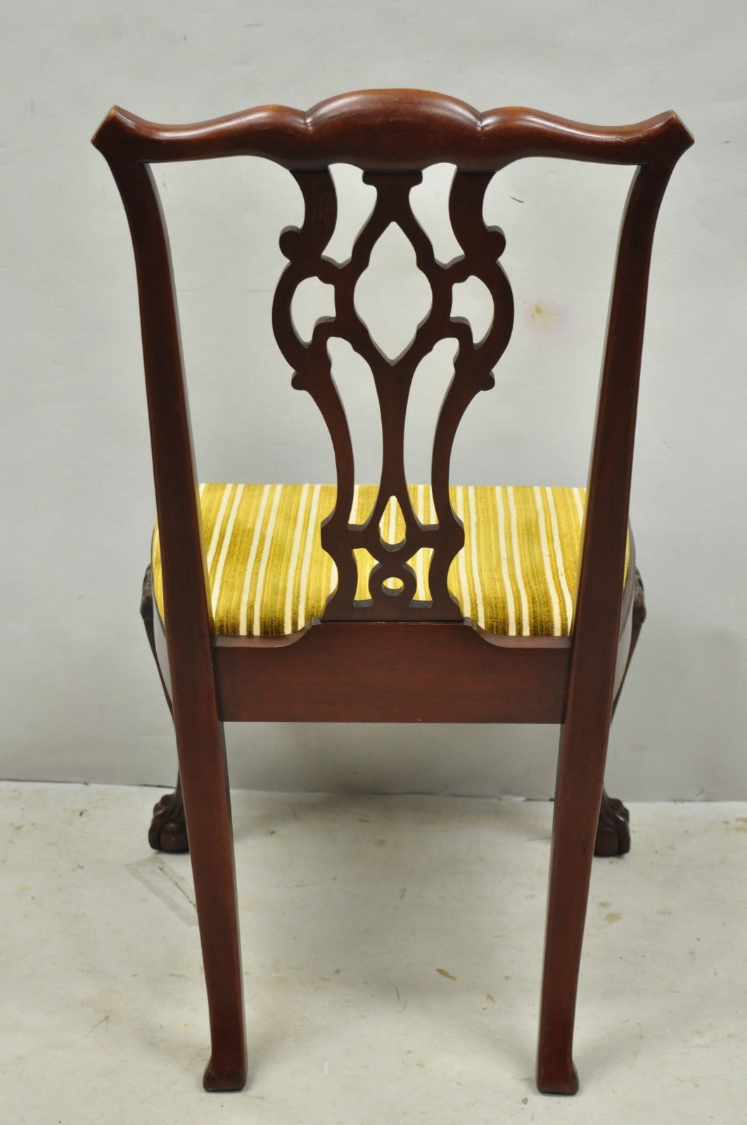John Stuart Chippendale Carved Mahogany Ball and Claw Dining Chairs - Set of 4