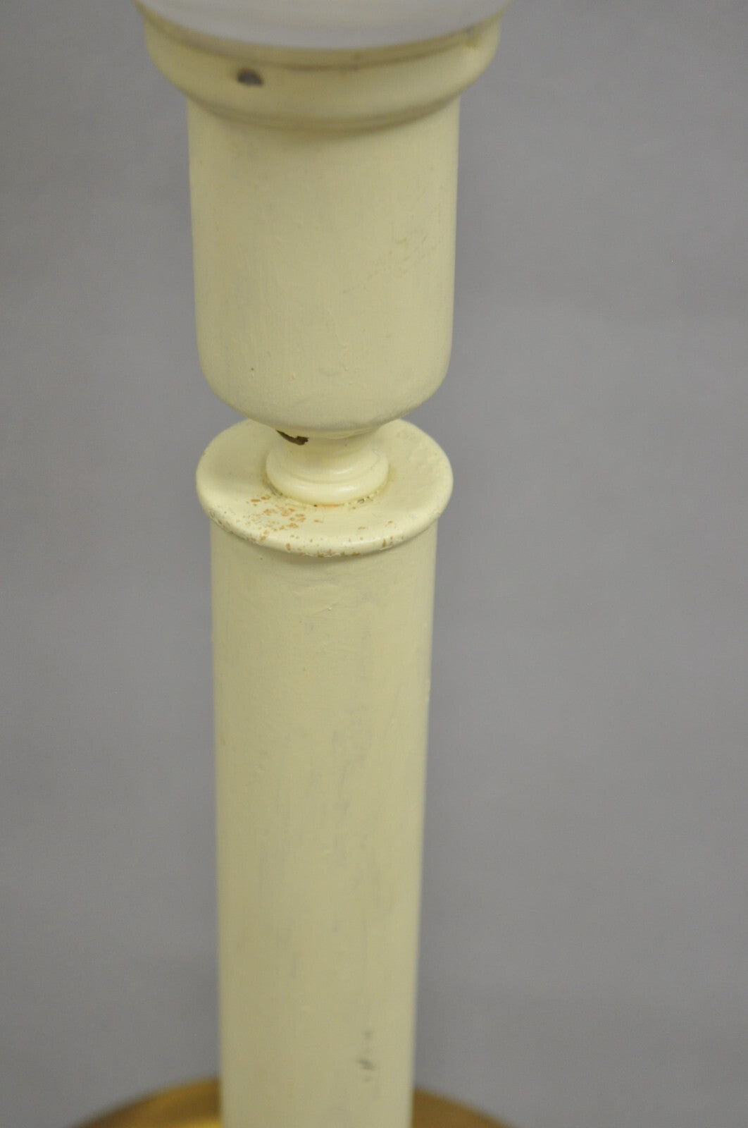 Vintage Italian Hollywood Regency Gold Giltwood Candlestick Table Lamp