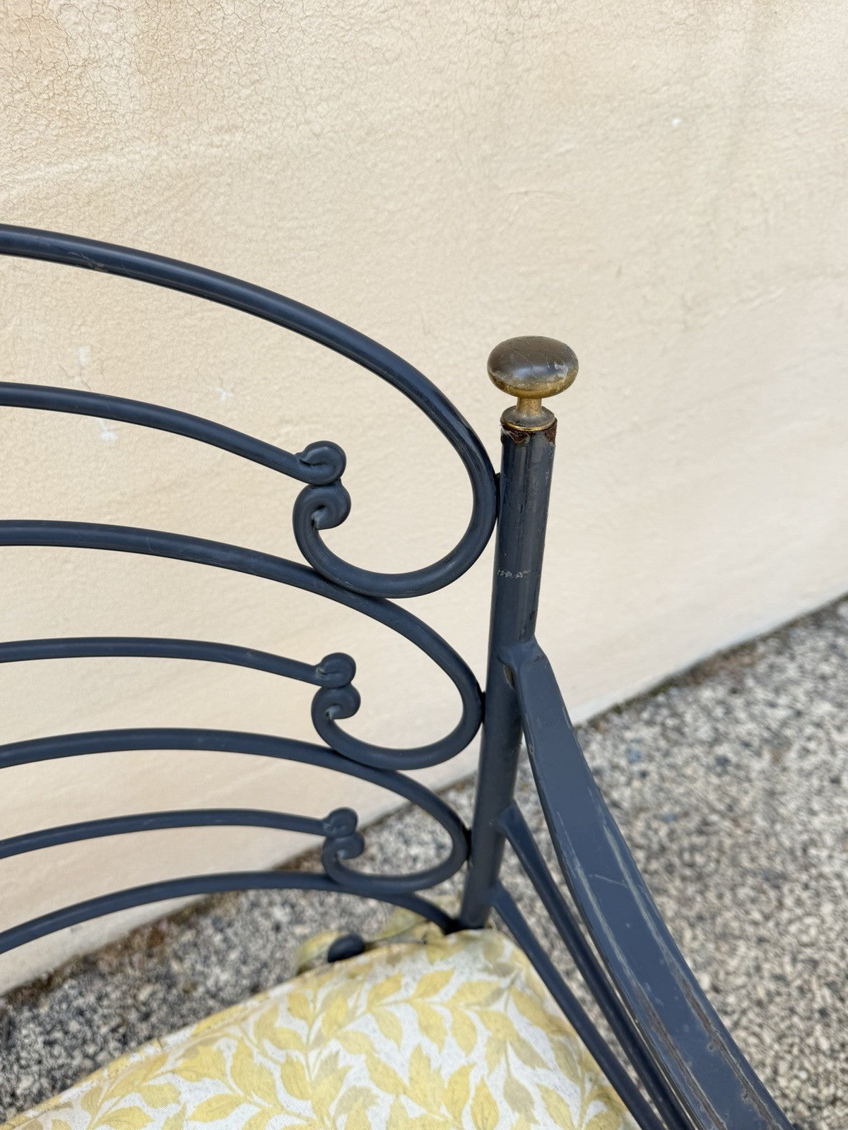 Contemporary Scrolling Wrought Iron Patio Loveseat & Arm Chair Set - 4 pcs
