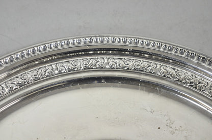 Vintage Reed & Barton 1241 Round Victorian Silver Plated Serving Platter Tray