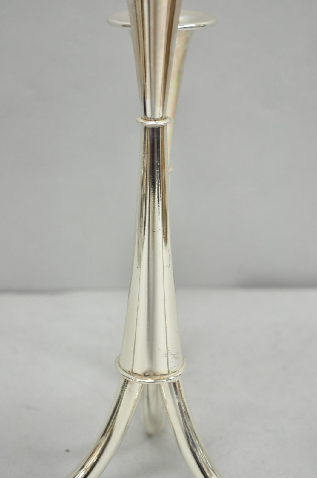 Vintage Wilhelm Wagenfeld for WMF Silver Plated Modern Candelabra Candle Holder