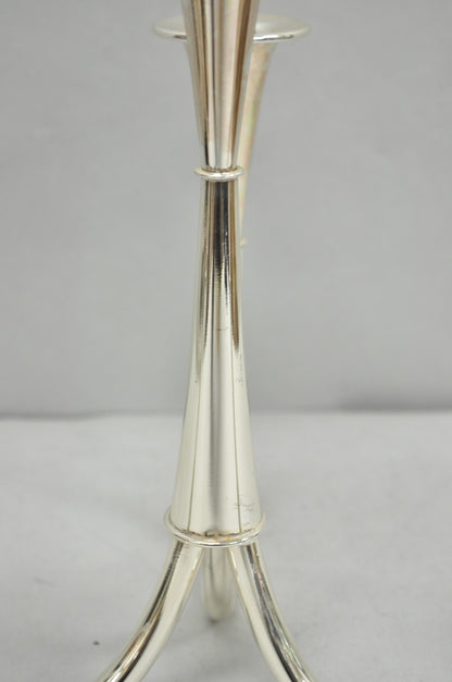 Vintage Wilhelm Wagenfeld for WMF Silver Plated Modern Candelabra Candle Holder