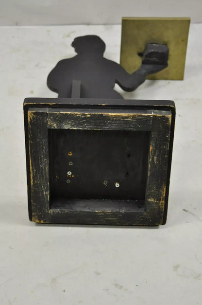 Vintage Copper Dutch Man Figure Entry Hall Key Change Trinket Dish Stand Holder