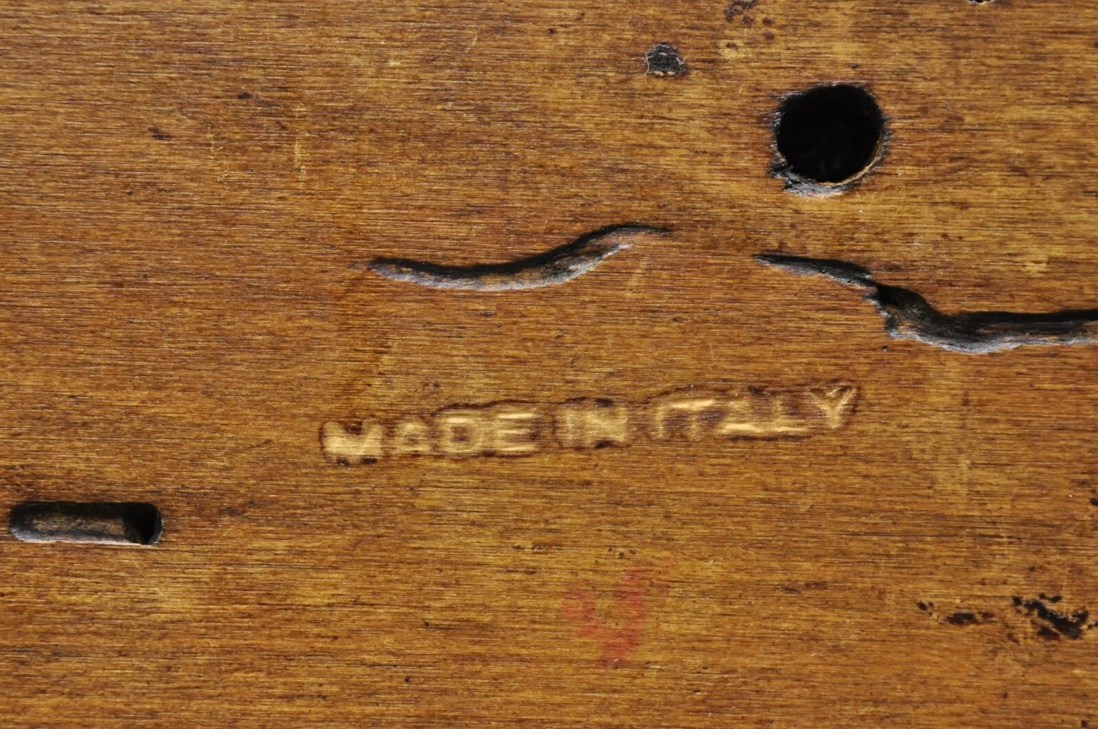 Vintage Italian Neoclassical Style Brass Lyre Harp Wooden Magazine Rack Stand