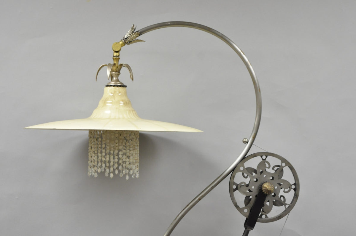 Unique Vintage Retro Steampunk Adjustable Cantilever Pulley Victorian Floor Lamp