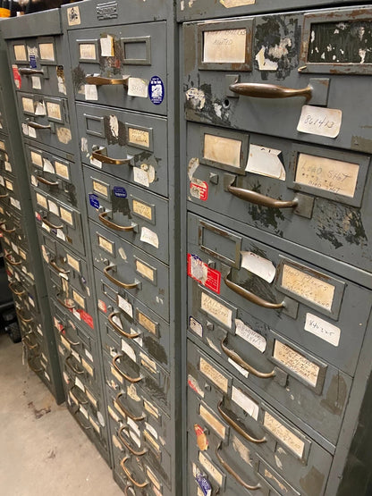 Vintage Columbia Steel Equip Gray Metal 10 Drawer Industrial File Cabinet (A)